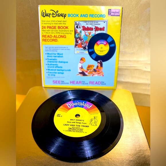WALT DISNEY’S VTG 1979 STORY OF LADY AND THE TRAMP RECORD & 24p READ ALONG BOOK - Picture 16 of 16
